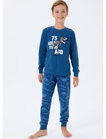 Resim Rolypoly Erkek Çocuk Lacivert Pijama Takım Rp3740-c-v2 