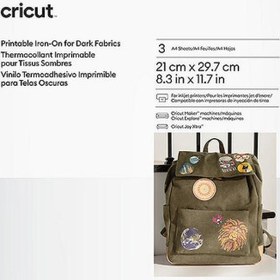 Resim Cricut Yazdırılabilir Iron On Koyu Renk Kumaşlar İçin 3 Sayfa 2010523 