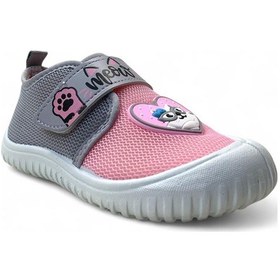 Resim 3447 Hafif Esnek Kız Çocuk Okul Öncesi Panduf Gri/pembe 