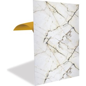 Resim Tink Kendinden Yapışkanlı Sarı Çizgili Desenli Pvc Panel 41X62 cm (4 Adet) 1 M² 