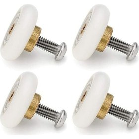 Resim Adet Duş Kapısı Silindiri, Banyo Cam Sürgülü Kapı Tekerlekleri, Naylon Bakır Silindirler, Duş Kabini Aksesuarları 