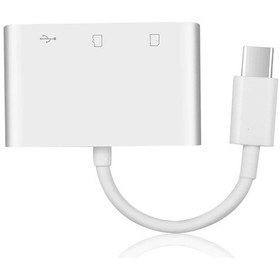 Resim 5232 Usb Type C To Sd Microsd Tf Kart Okuyucu Çevirici Dönüştürücü Adaptör 