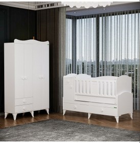 Resim Sude Beşik Yıldız 4 Dolap Beyaz 