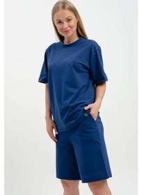 Resim Kanka Şortlu Eşofman Takımı 168500946 Mavi 
