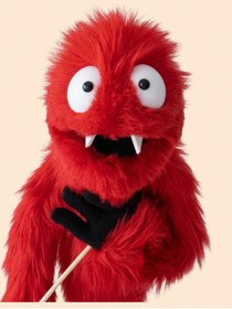 Resim Trend Kukla Ateş El Yapımı Oynar Ağızlı Vantrolog Kukla | Profesyonel El Kuklası | Puppet - Muppet 