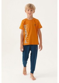 Resim U.s. Polo Assn.1717 Lisanslı Graphic Erkek Çocuk Pijama Takımı 001 