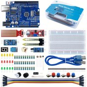 Resim LAFVIN Temel Başlangıç Kiti Programlama Projeleri Elektronik Bileşenler Kiti DIY Elektronik Seti Kılavuzlu Tepsiler, Dirençler, Kapasitörler, Tranzistörler, USB Güçlü Tepsiler, Jumper Tel ve Bileşen Tutucu ile 