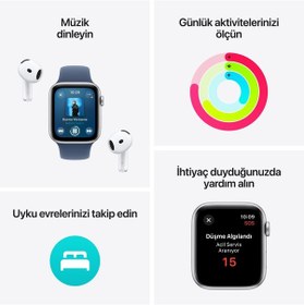 Resim Apple Watch SE GPS 44 MM Alüminyum Kasa Spor Kordon M/L Akıllı Saat (Apple Türkiye Garantili) 