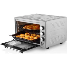 Resim Store AF280L Lambalı, Termostatlı, Saatli 32 Litre Midi Fırın (Gri) 