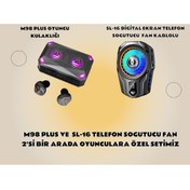 Resim FIRSATTAN M98 Plus Gaming Kulaklık+Sl-16 Digital Ekranlı Cep Telefon Sogutucu Fan Oyuncu Seti 