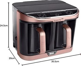 Resim Fakir Kaave Dual Pro Türk Kahvesi Makinesi, 735W, 8 Fincan Kapasite, 2.3 L Hazne, 30.5 x 26 x 24.5 cm, Rosie 