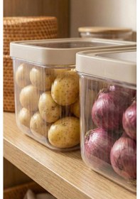 Resim 2'li 12 Lt Multibox Vizon Kayar Kapaklı Saklama Kabı & Erzak Kabı & Patates Soğan Kovası Siyah 
