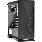 Resim Dark Raider 3x12cm RGB Fanlı, Tempered Glass Cam Panel, USB 3.0 Bilgisayar Kasası (DKCHRAIDER) 