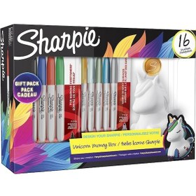 Resim Sharpıe Permanent Set Fıne 16 Lı Kumbara Hediyeli Tek Boynuz 2164411 Çok Renkli 