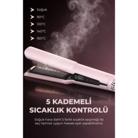 Resim Pirantech KS-914 Profesyonel Kurutma & Düzleştirme Makinesi 1300W 5 Sıcaklık 3 Hız Ayarı 