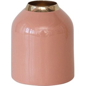 Resim Emaye Metal Vazo Çok Renkli 