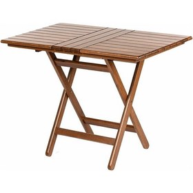Resim Atina 60X100 Katlanabilir Ahşap Bahçe Balkon Masası 