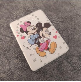 Resim Cep Ayna Makyaj Çanta Seyehat Taşınabilir Mickey Minnie Mouse Ayna Kozmetik Büyüteç Kompakt 