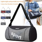 Resim Ayarlanabilir Askılı Şık Naylon Seyahat Duffle Çantası - Çok Yönlü Omuz & Çapraz Taşıma, Spor, Koşu, Bisiklet, Yoga için Mükemmel - Açık Mavi, Gri, Kırmızı, Siyah Renklerde Mevcut 