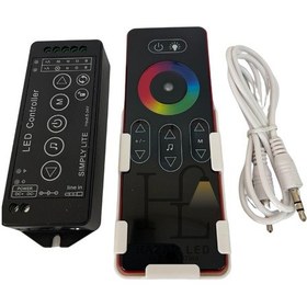 Resim 12-24 Volt 18 Amper Rgbw Touch Dokunmatik Led Kontrol Cihazı Ses Ve Müzik Kumandası 