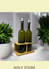 Resim holy Bambu Yağdanlık Standı Ve 2 Adet Yağdanlık 