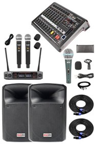 Resim Midex Extreme Paket-1 Mixer Hoparlör Mikrofon Full Ses Sistemi Seti 