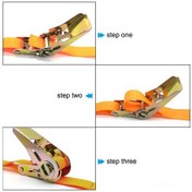 Resim Vkemall 4m Yük Bağlama Kayışları, 2 Adet Paket, Endüstriyel Nylon, 2200 Lbs Dayanıklı, Çelik Kanca, Kolay Serbest Bırakma Mekanizması 