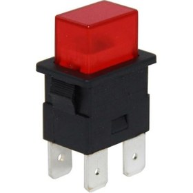 Resim Ic-180h 4 Pinli 220 Volt Kalıcı Basmalı Işıklı Anahtar Ps23-16n 