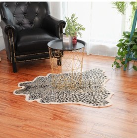 Resim Teltree Leopar Desenli Dekoratif Halı - Oturma Odası, Yatak Odası, Çocuk Odası İçin 100x94cm - Gerçekçi Doğa Stili Zemin Dekoru 