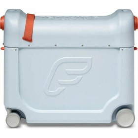 Resim Stokke Jetkids Bedbox, Uçak Koltuklarına Uyumlu Binilebilir Çocuk Valizi Mavi 