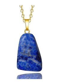 Resim Erilsa Sertifikalı Şekilsiz Doğal Lapis Lazuli Taşı Kolye Çok Renkli 