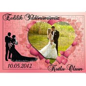 Resim Evlilik Yıldönümü Hediyesi Fotoğraflı Puzzle - Yapboz 