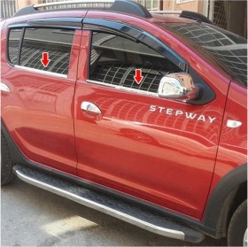 Resim Kml34tuning55 Dacia Sandero Stepway 2013-2018 Uyumlu 4 Parça Cam Çıtası Krom Paslanmaz Çelik 