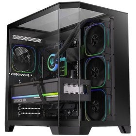 Resim Bitfenix P100 750w 80+ Bronze Atx 3.1 Tempered Glass Frgb Siyah Atx Mid Tower Kasa 
