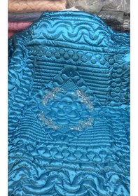 Resim El Yapımı Çift Kişilik Pamuklu Yorgan Mavi 195 x 215 CM Mavi 