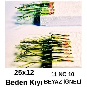 Resim Ea genset İstavrit Çaparisi 25x12 11 No 10 Beyaz İğneli 2li Paket 