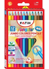 Resim Fatih Üçgen Jumbo Boya Kalemi 12 Renk 