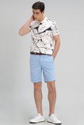 Resim Lufian Zegler Spor Erkek Chino Şort Slim Fit Mavi 