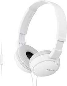 Resim Sony MDR-ZX110AP Kulak Üstü Kulaklık - 30 mm Sürücüler, In-Line Mikrofon ve Uzaktan Kumandalı, Döner Katlanır Tasarım, Beyaz 