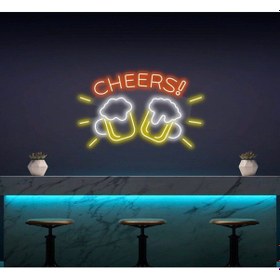 Resim Twins Led Cheers Yazılı Ve Şekilli Neon Tabela Amber Model:model:64863366 Amber 