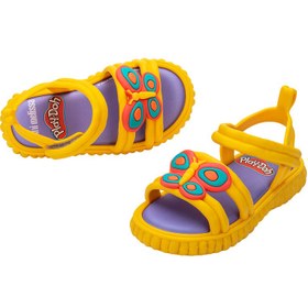 Resim Mini Melissa Create + Play-Doh Sarı Kelebekli Kız Çocuk Sandalet | 22-27 Numara | İkonik Kokulu - 2 