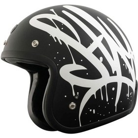 Resim Torc T-50 Del Mar Wild One Açık Motosiklet Kaskı Mat Siyah Gri 