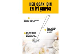 Resim Paslanmaz Çelik Yumurta Çırpıcı, Omlet ve Kahve Köpürtücü 1 Adet 