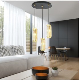 Resim Natali 3Lü Sarkıt Eskitme Modern Genç Odası Mutfak Salon Sarkıt Avize 
