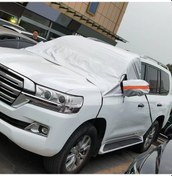 Resim Mufunye Suv Ve Pikaplar İçin 5 Katlı Kalın Oxford Örtü, 4 Esnek Kayışlı, Yansıtıcı Şeritli Ve Ayna Korumalı Cam Önlüğü - Gümüş 