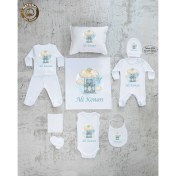 Resim Yzc Home E98 Isme Özel,ısimli, Erkek Bebek 10LU Beyaz Hastane Çıkışı 