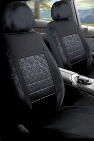 Resim KETHLİNE Renault 9 Reno Broadway Uyumlu Siyah Oto Koltuk Kılıfı (Takım Ön Arka Araç Koltuk Kılıfı) 