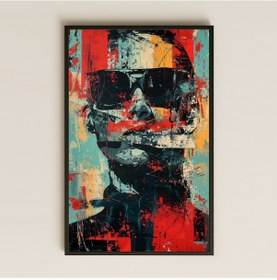 Resim Asi Kadın Portresi Soyut Tasarımlı Şeffaf Pleksi Tablo 