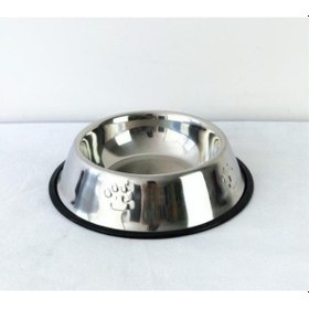 Resim Pati Desenli Kedi Köpek Çelik Mama Kabı 32 Oz 
