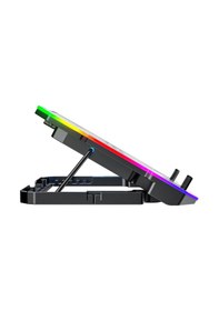 Resim Thermaflow X6 Rgb 6 Fanlı 10 Rgb Modlu 9-17 Notebook Soğutucu Stand Laptop Soğutucu 